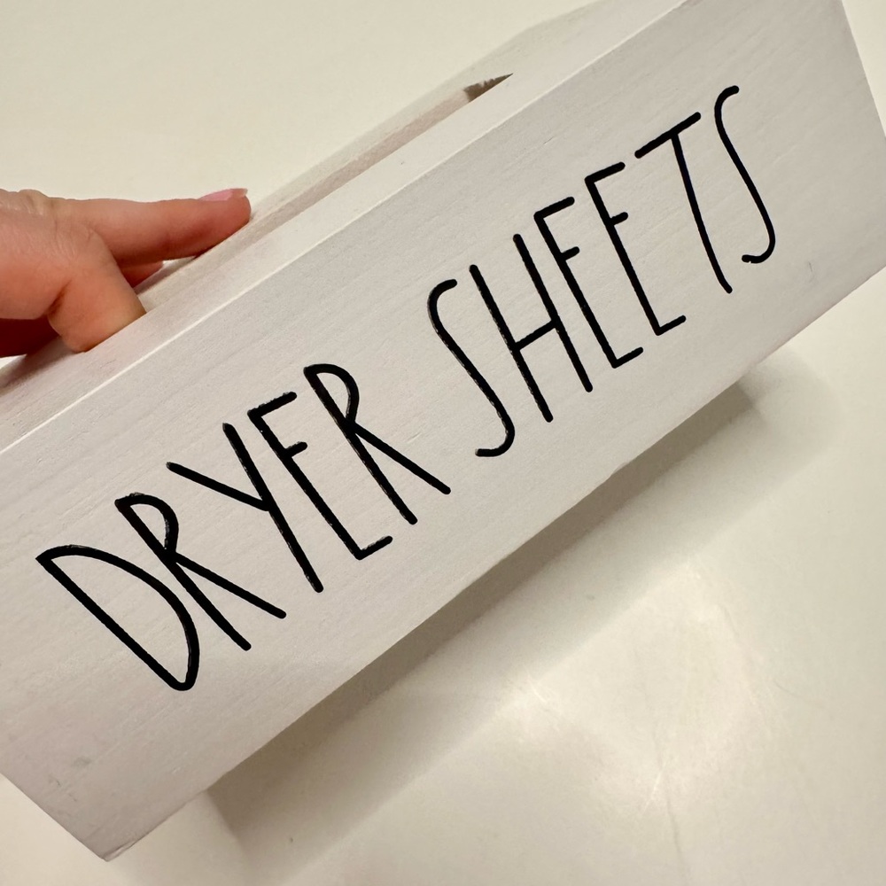 White Box for Dryer Sheets, Laundry Storage - Picture 3 of 5